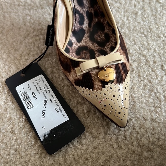 Dolce & Gabbana Vero Cuoio leopard print sling back heels . 100% authent… - Picture 8 of 9